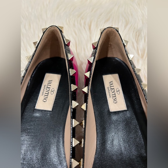 VALENTINO GARAVANI Rockstud Patent Leather Flats – Hot Pink (37 / US 7) - Picture 5 of 16